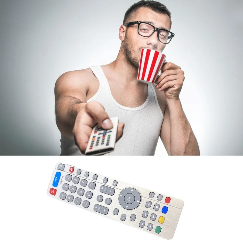 Mando a distancia de repuesto para Sharp Aquos RF Smart LED TV Control remoto Youtube y NET + botones