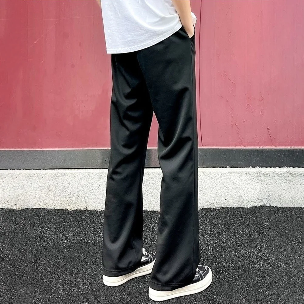 Herrenhose mit hoher Taille, gerades Bein, lockere Passform, Freizeithose, High Street, lange Baumwollhose, Frühling und Herbst