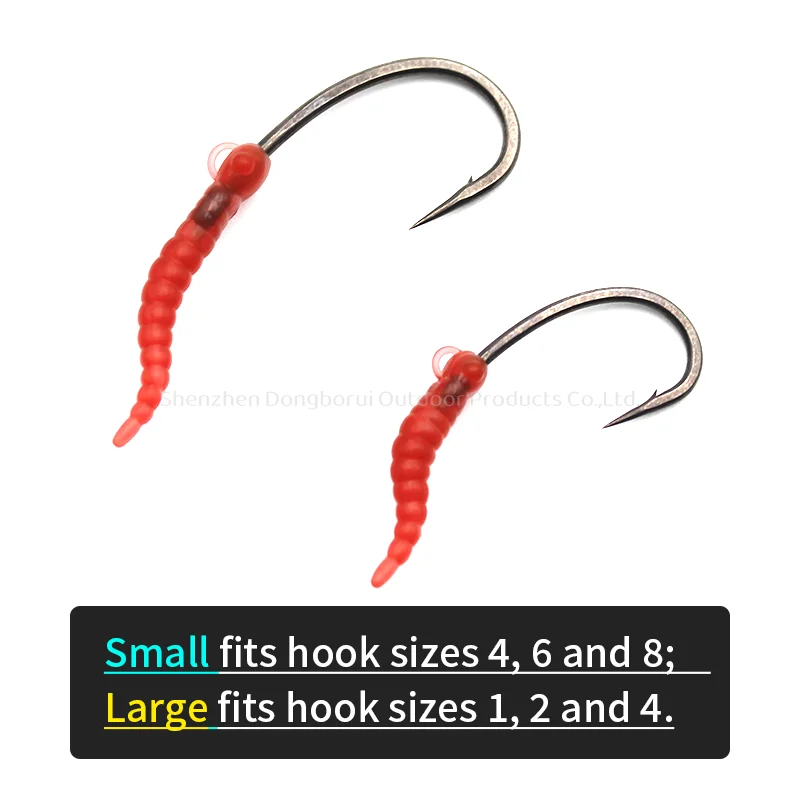 20 Stück Karpfenangel-Zubehör: Rote Wurmmarkierer, Haken-Kickers, D-Rig-Kicker, Aligner-Hülsen für Karpfen-Rig-Ausrüstung – Detail 3