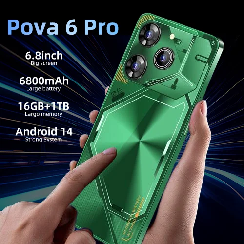 Pova-teléfono inteligente 6 Pro Original, Smartphone 5G, Dimensity9200, 7,3 pulgadas, 22GB + 2TB, DualSIM, 50 + 108MP, Android 14, NFC, desbloqueado