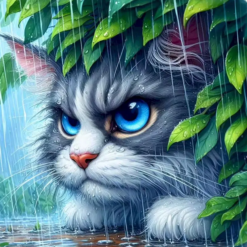 GATYZTORY Cat Diamond Painting Diy Crafts Rhinestone Art Crafts Animal Full Round/Square Paint By Diamonds Home Wall Art Decor