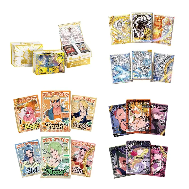 

One Piece Collection Cards 1BOX Manson Comic Laser Transparent Card Acrylic Booster Box Games Playing Acg Cards