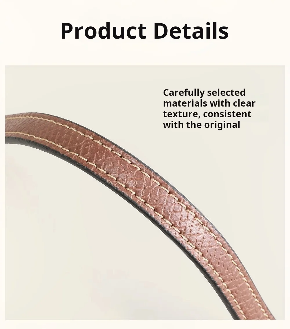 Bag Strap For Longchamp Mini Bag Leather Replacement Crossbody Shoulder Strap Without Punching Modification Bag Accessories