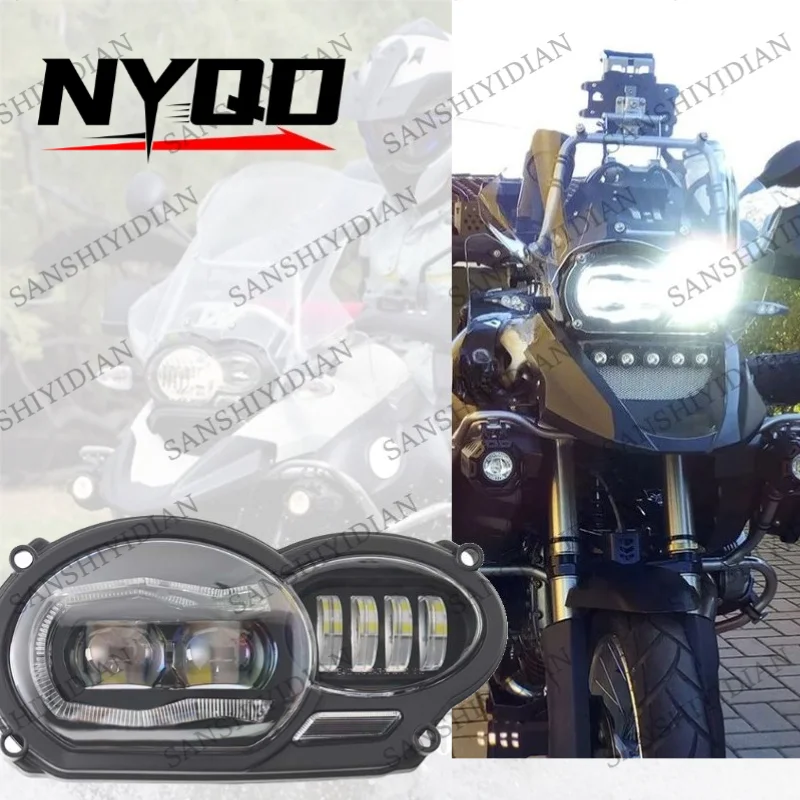 For BMW R1200GS LED Headlights R 1200 GS 2005-2012 R 1200GS ADV Adventure 2005-2013 R1200 GS Motorcycle Lights fit Oil Cooler