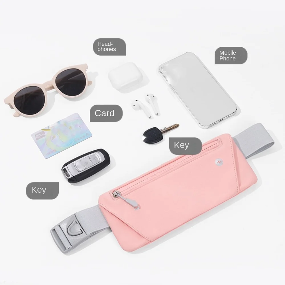 

Ultra-Thin Sport Mobile Waist Bag High Elastic Multifunctional Running Waist Bag Close Fitting Large Capacity Sports Phone Bag