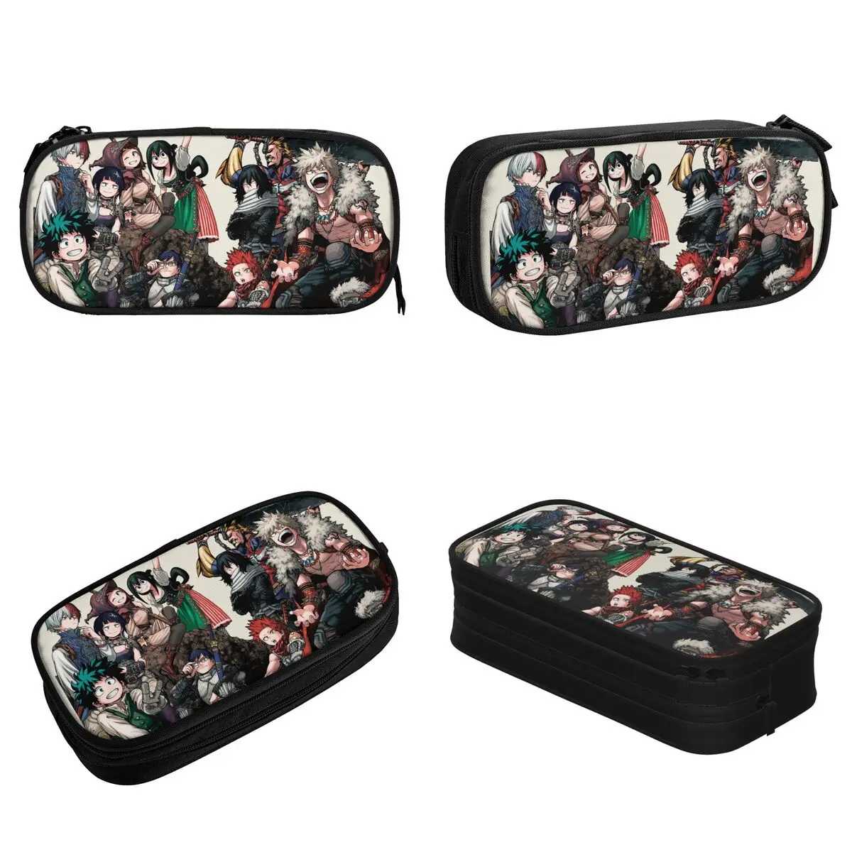 My Hero Academia Pencil Cases Fun Pen Holder Bag for Student Big Capacity Office Gifts Pencilcases