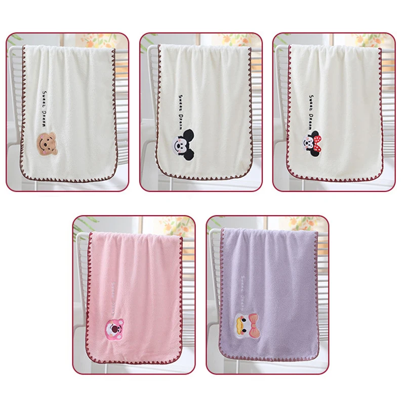 Disney Mickey Towel Anime Figure Toy Story Lotso Coral Velvet Washcloth Super Soft Cotton No Shedding Face Towels Baby Kid Adult