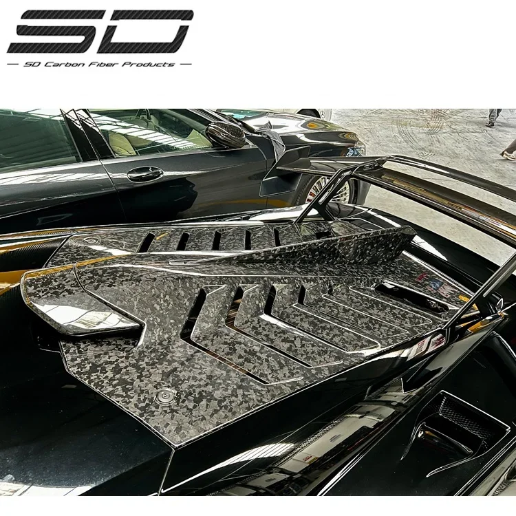 Sd Forged Carbon Rear Engine Cover Spoiler Bodykit For Lamborghini Huracan Lp610 Update To Sto Body Kit