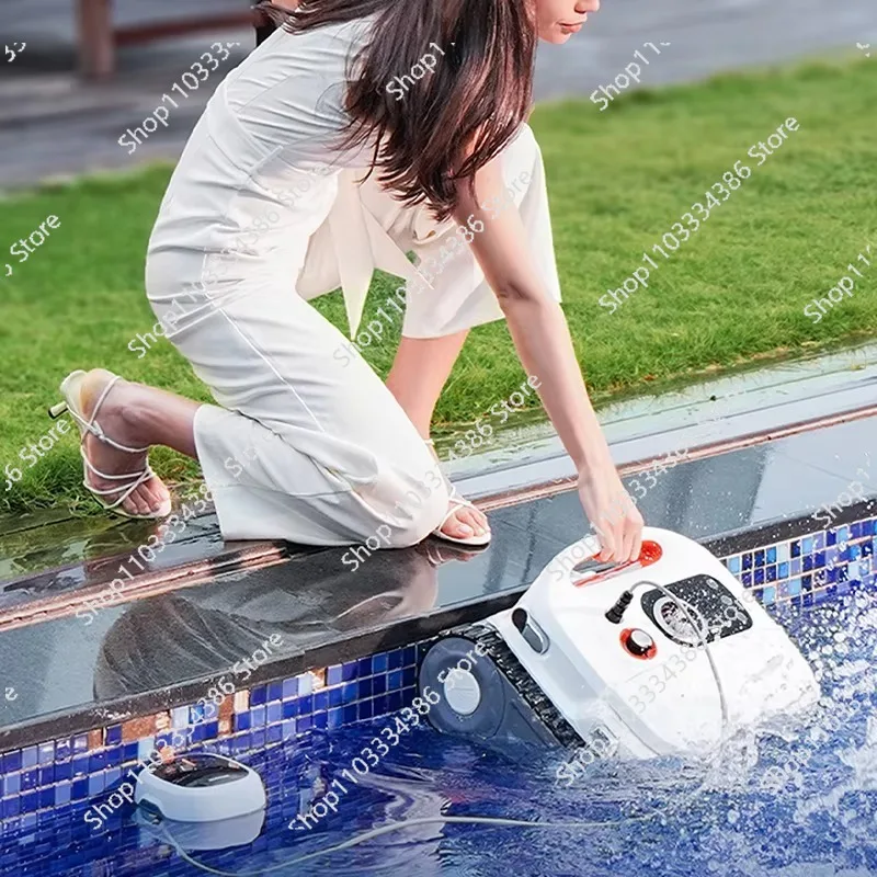 Cordless Robotic Pool Cleaner with WiFi App Control - Automatic Wireless Vacuum Robot for Swimming Pool Floor & Wall Cleaning