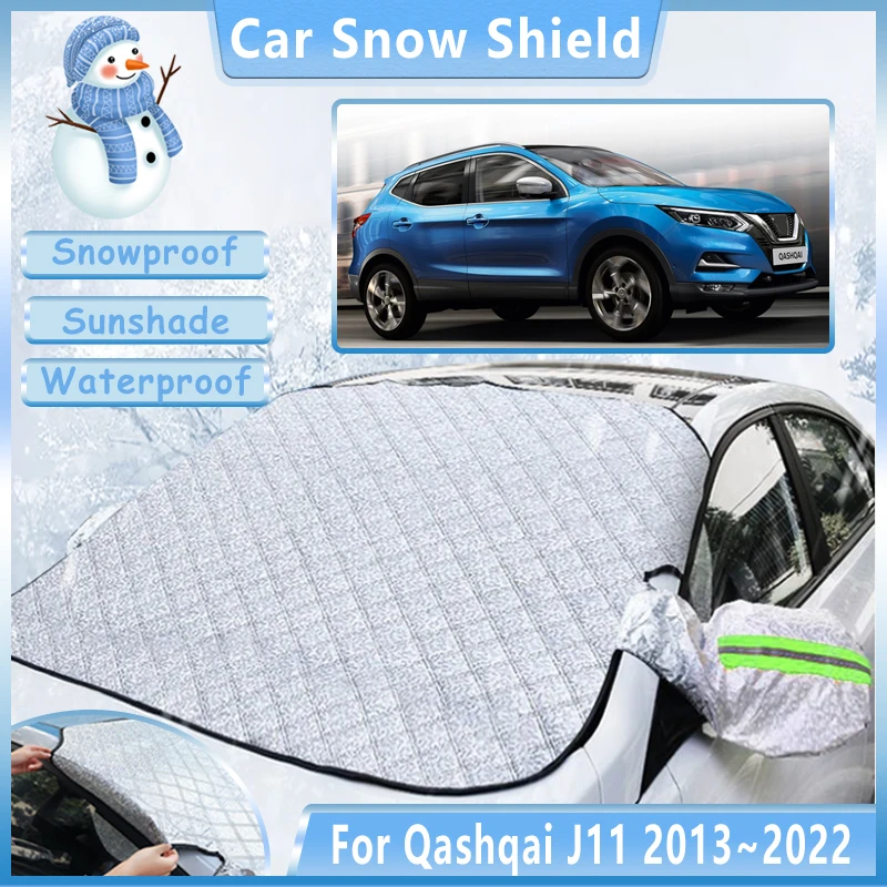 

Для Nissan Qashqai J11 MK2 2013 ~ 2022 уличный зимний автомобильный Снежный чехол на лобовое стекло Защита от мороза солнцезащитные аксессуары 2018 2020
