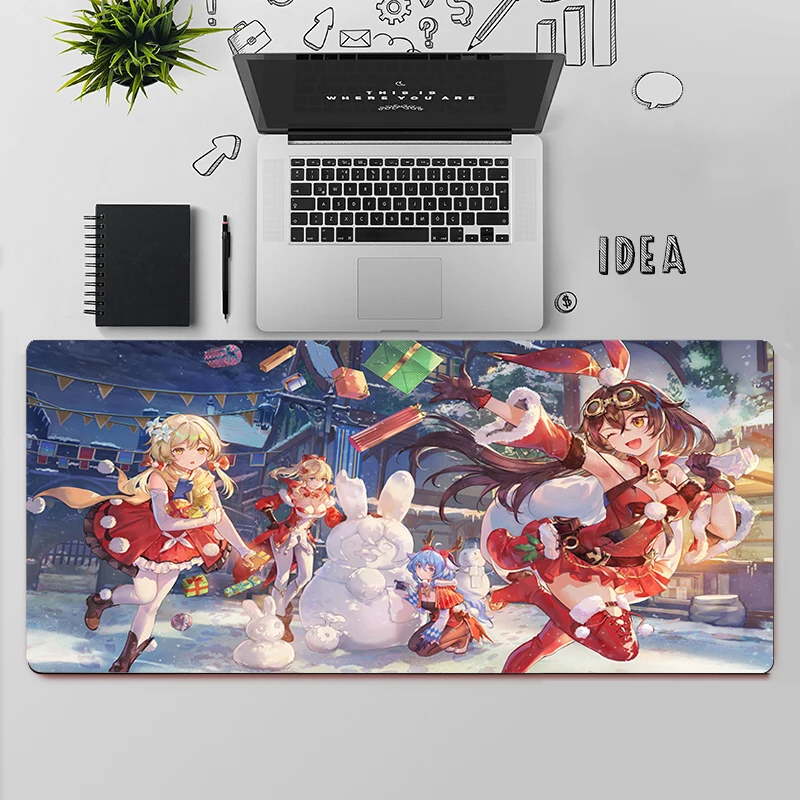 Genshin Impact Amber Gaming Mouse Pad Large Mouse Pad PC Gamer Computer Mouse Mat Big Mousepad XXL Keyboard Desk Mat Mause Pad