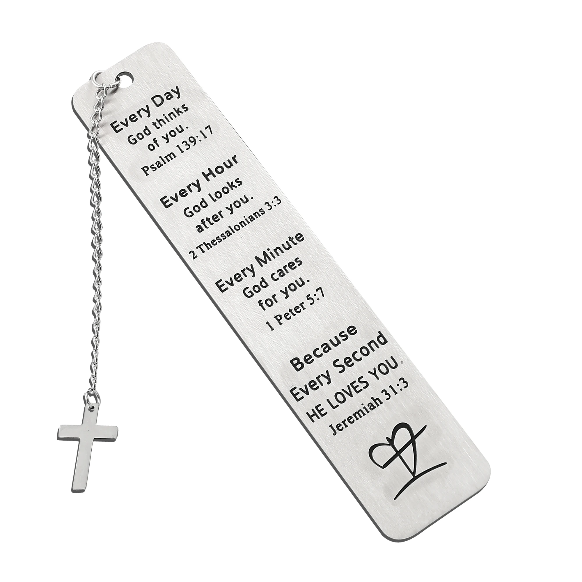 Stainless Steel Bible Bookmark for Christan Bible Studying Reading Supplies Gifts