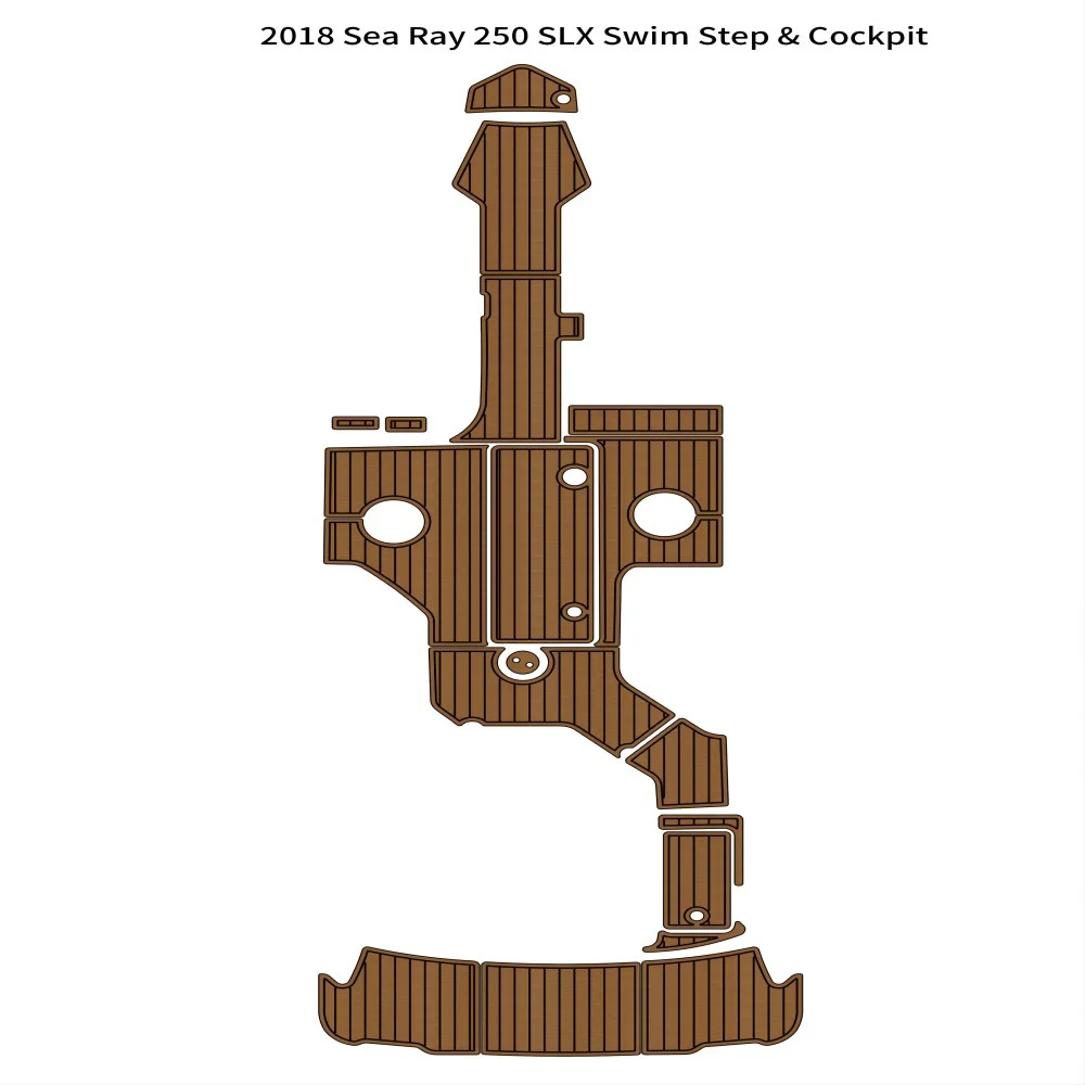 

2018 SeaRay 250 SLX Swim Step Cockpit Boat EVA Faux Foam Teak Deck Floor Pad