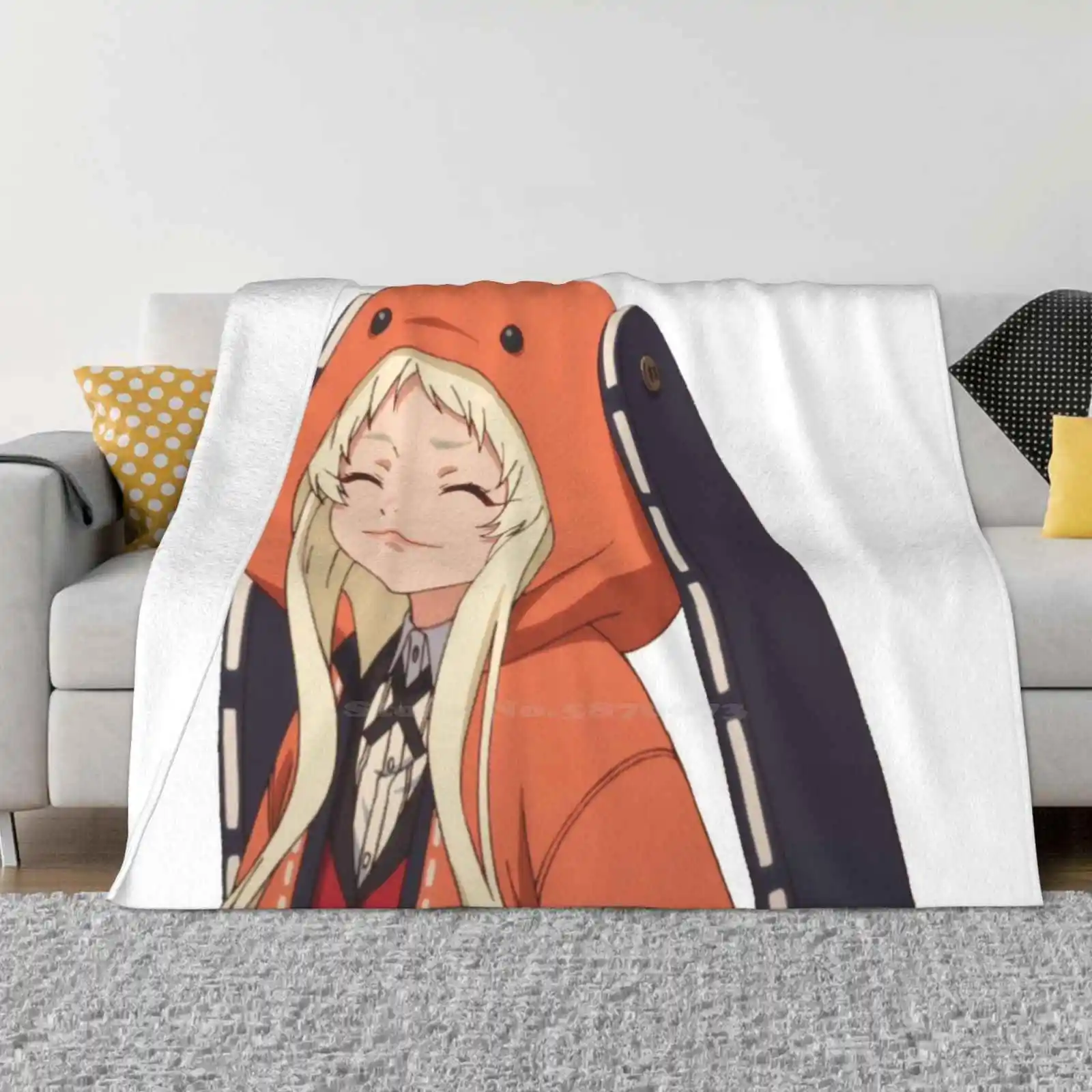 Runa Yomozuki Fashion Soft Warm Flannel Blanket Yumeko Jabami Mary Saotome Kirari Momobami Midari Ikishima Runa Yomozuki Ryota