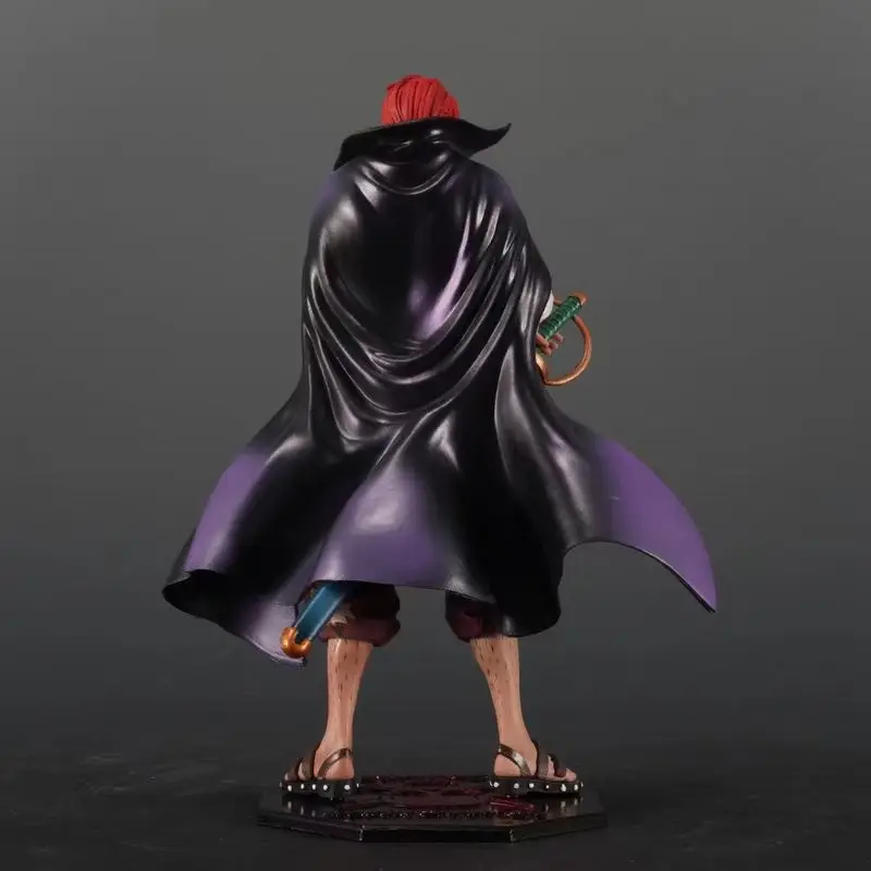 One Piece 24,5 cm PVC Anime Figur stehend rotes Haar Yonko Shanks Zeichnung Schwert Szene Boxed Figur Modell Anime Ornament Geschenk Weihnachten