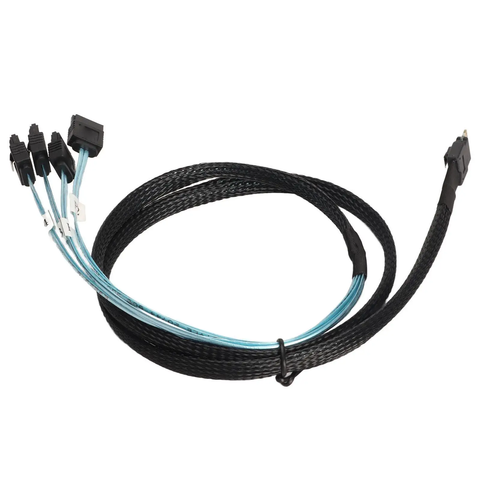 Cable SAS SFF-8654-4 de 12 Gb - Matriz SATA de 7 pines para transmisión rápida - Mini accesorio de computadora de PVC