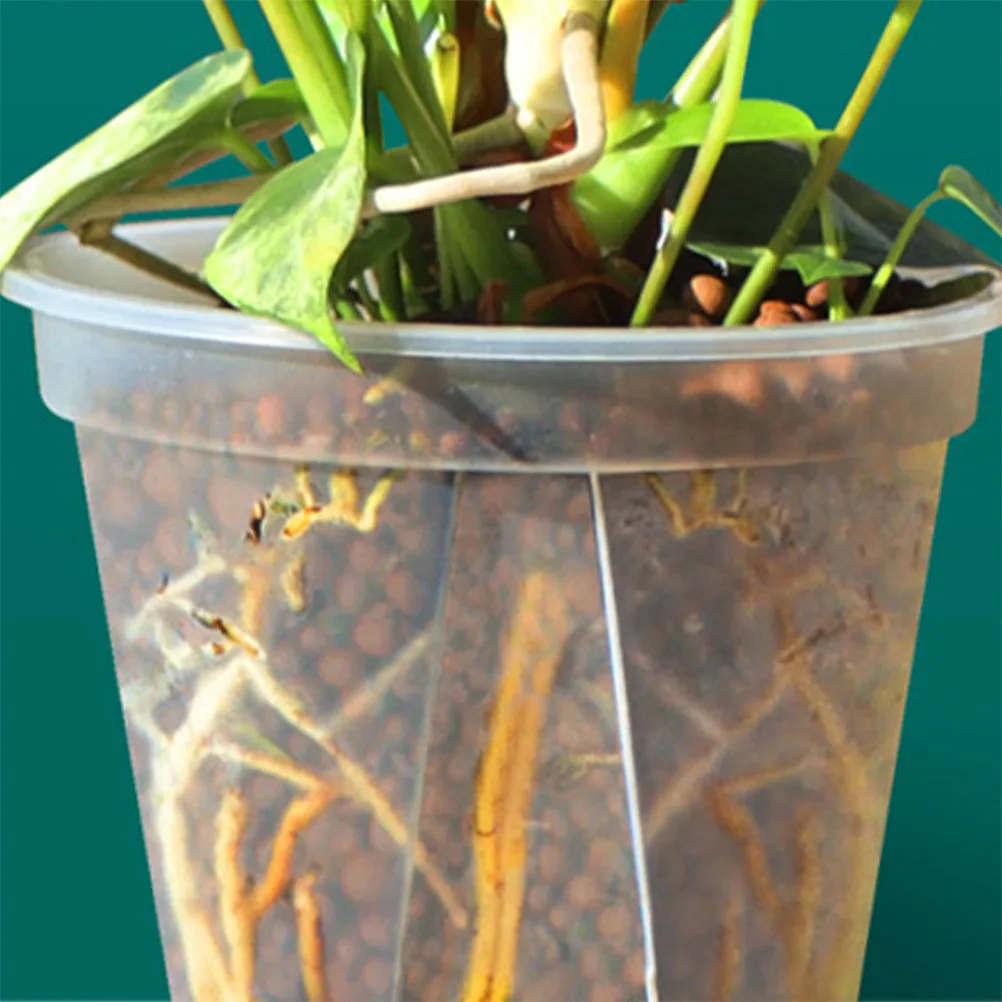 

4 Pcs Root Control Pot Plants Orchid Planting Decorate Clear Pots Pp Nursery Garden Flowerpot Gardening