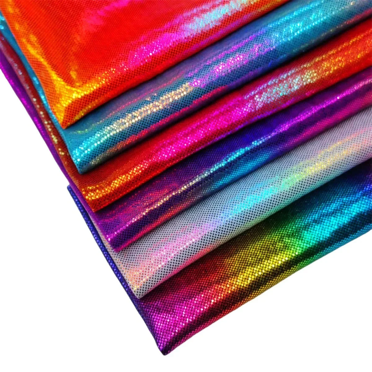 Lazer Bronzlaştırıcı Yansıtıcı Kumaş Elbiseler Perdeler Etekler Dikiş Gökkuşağı Çizgili Desen Tekstil Nefes Alabilir