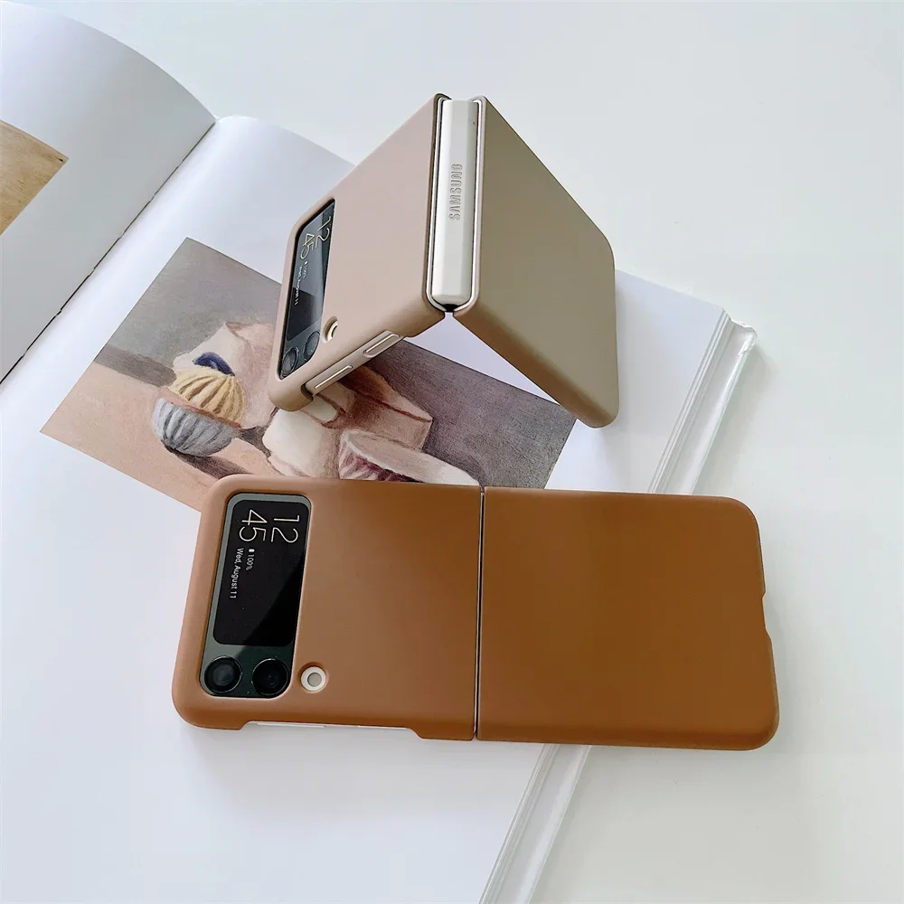 For Samsung Galaxy Z Flip 4 3 5 Candy Pure Color Case For Samsung Z flip5 flip3 ZFlip 5 4 3 ZFlip4 Ultra Thin Hard PC Back Cover