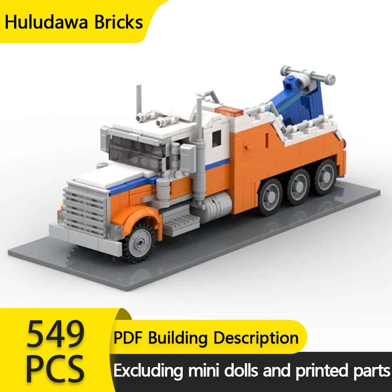 City Car Truck Model MOC Building Bricks Small Trailer Lorry Modular Technology Gifts Holiday Assemble Children Toys Suit