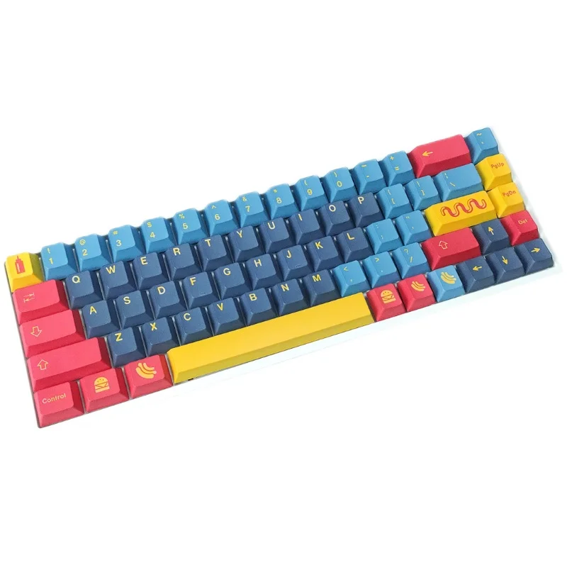 Keycaps personalizados para teclado mecânico, perfil cereja, PBT, GMK Diner Colorway, 129 PCs