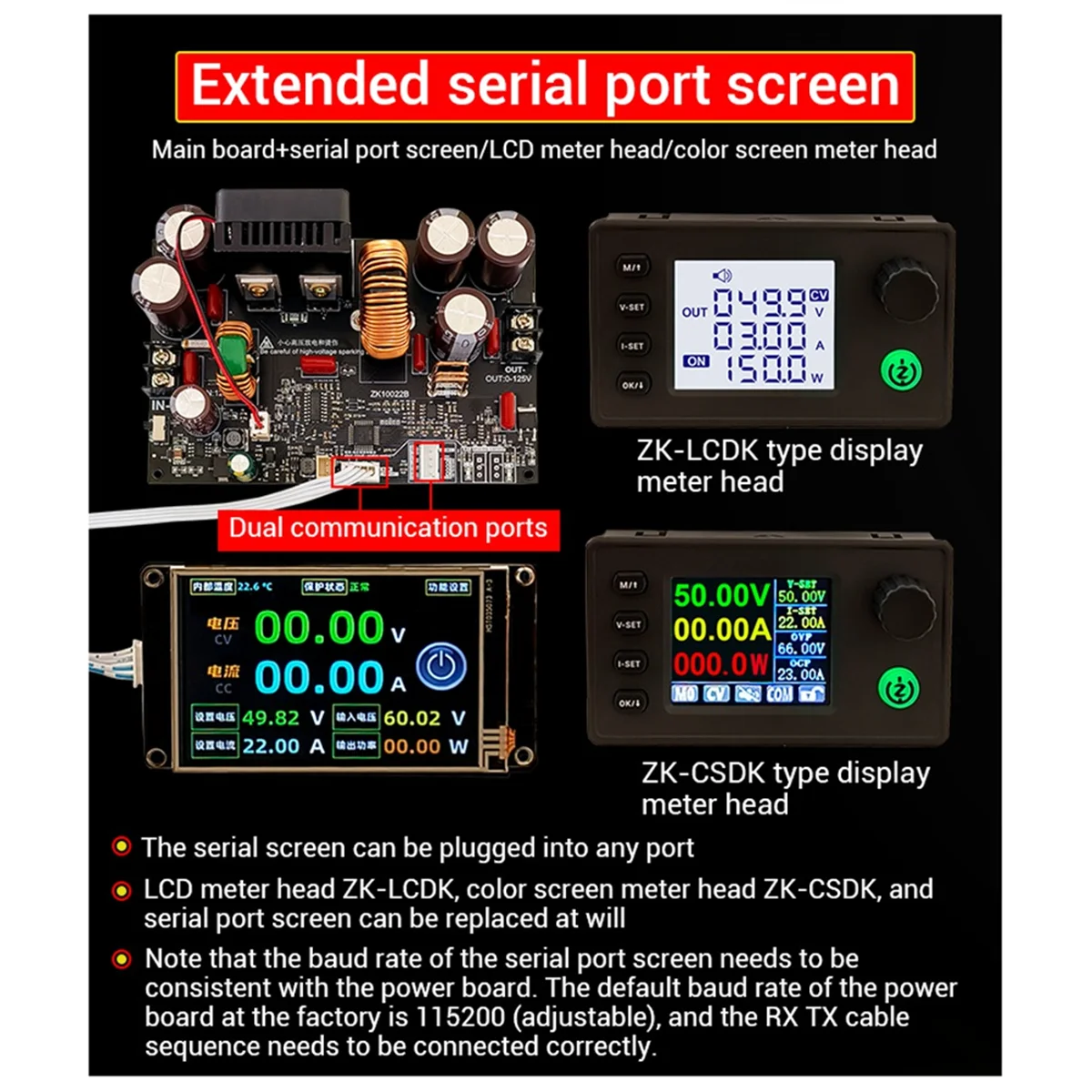 ZK-10022 CNC Step-Down DC Adjustable Regulated Power Supply Constant Voltage and Constant Current Module Upgrade A