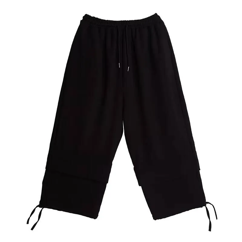 

Новые накладные брюки, мужские брюки с разрезом, девять весны/лета, два брюк с низкой промежностью, стиль Ямамото, парикмахер, британская мода