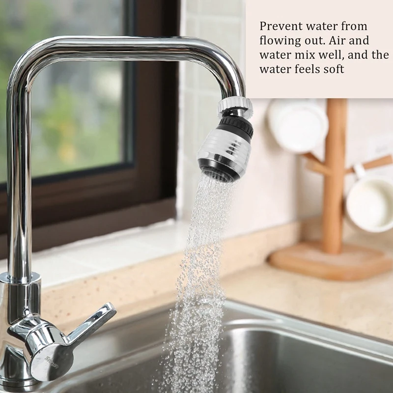 360 Degree Faucet Filter Tip Water Bubbler Faucet Anti-Splash Economizer Kitchen Supplies