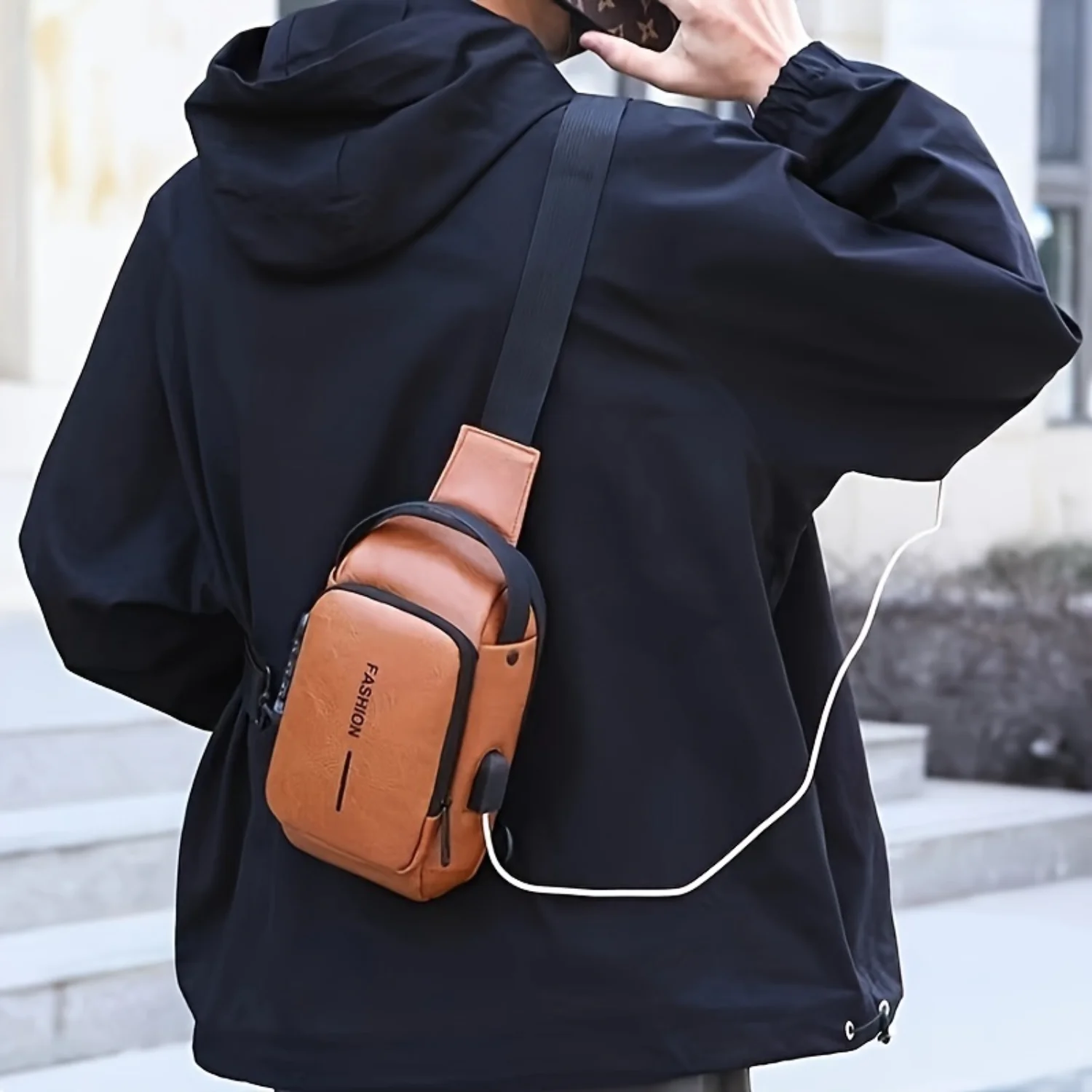 Men's Crossbody Chest Bag - Versatile Single Shoulder Bag for Multifunctional Use