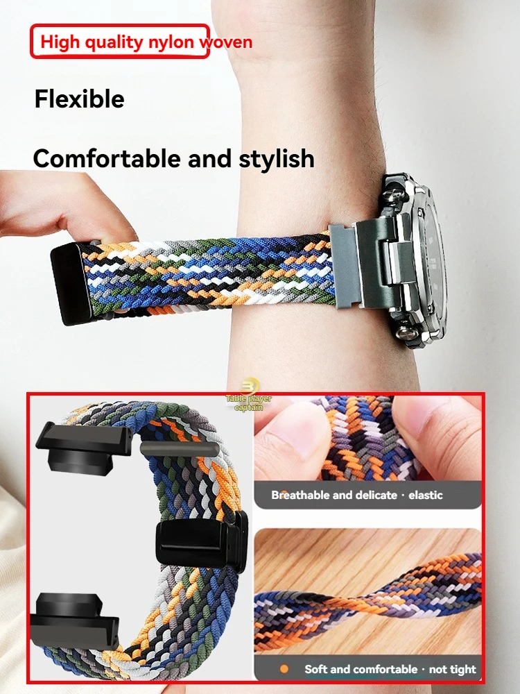 حزام ساعة من النايلون المنسوج المرن سريع الإصدار لساعة كاسيو جي شوك GA2100 GA2110 GM2100 |   استبدال سوار الحزام الرياضي المتين