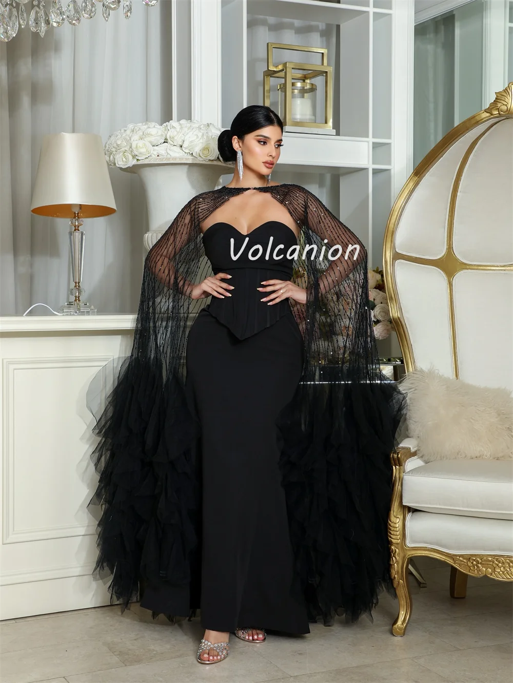 تخصيص الطراز الحديث رائعة جيرسي مطرزة Ruched مستقيم الحبيب الكاحل طول فساتين مناسبة مخصصة فساتين مثير