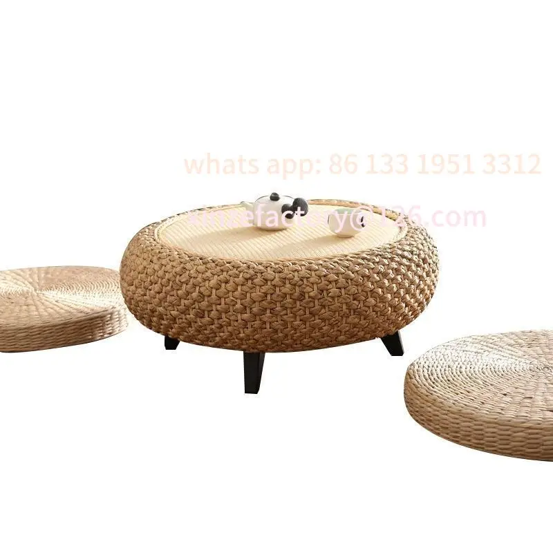 

Customizable Rattan Japanese Tatami Simple Platform Bay Window Kang Table Tea Table Solid Wood Balcony Window Sill Small Table