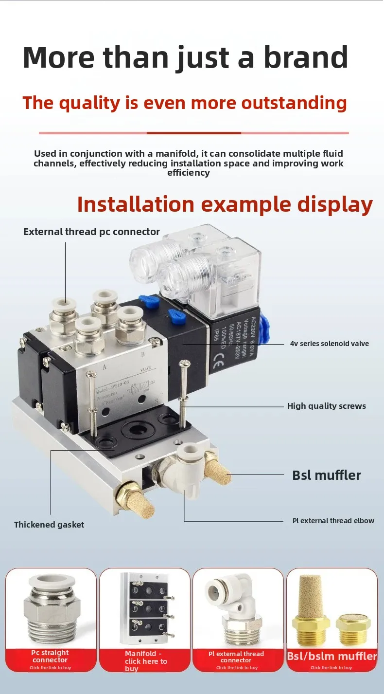 Электромагнитный клапан Pneumatic 5/2 Пневматика — деталь 2