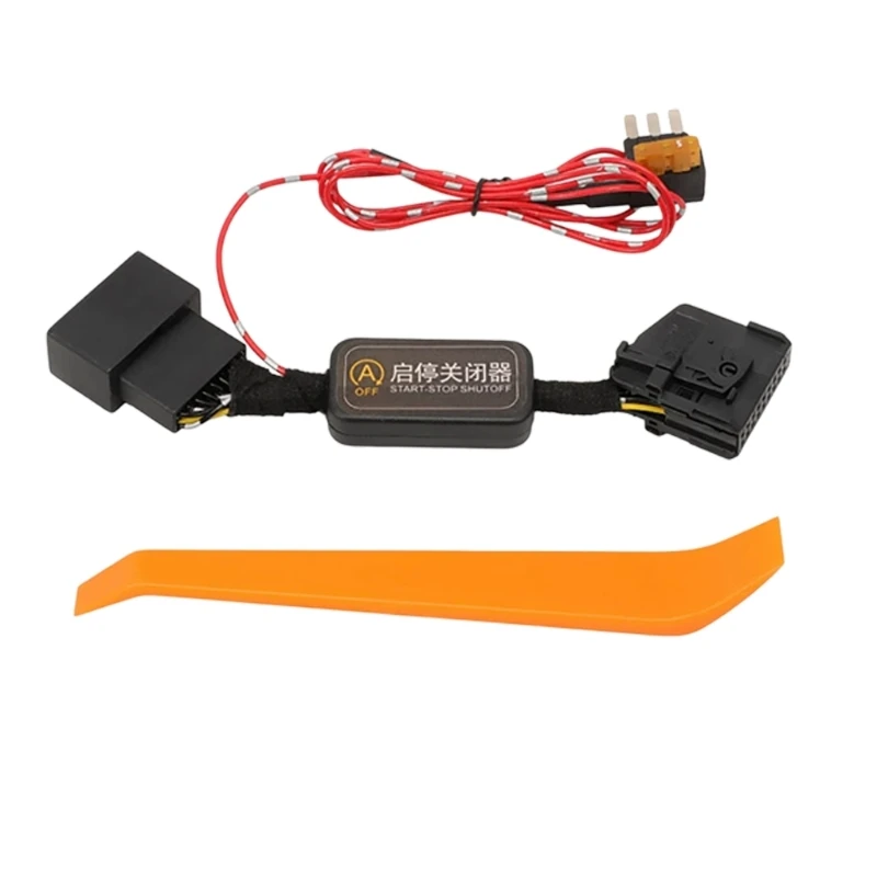 462A Start Stop Disabler Bypass Harness for Listed Full Size SUV Applications, 15 Wiring Cable Assembly, Direct Fit Black Red