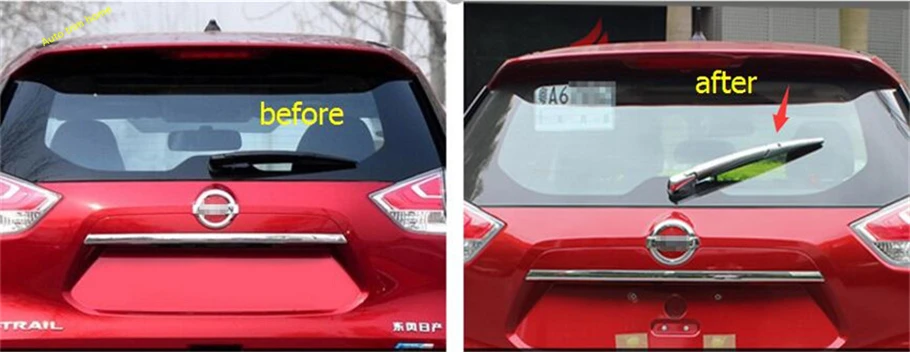 

Lapetus Chrome Rear Windshield Window Wiper Cover Trim For Nissan Rogue / X-trail 2014 2015 2016 2017 Auto Accessories