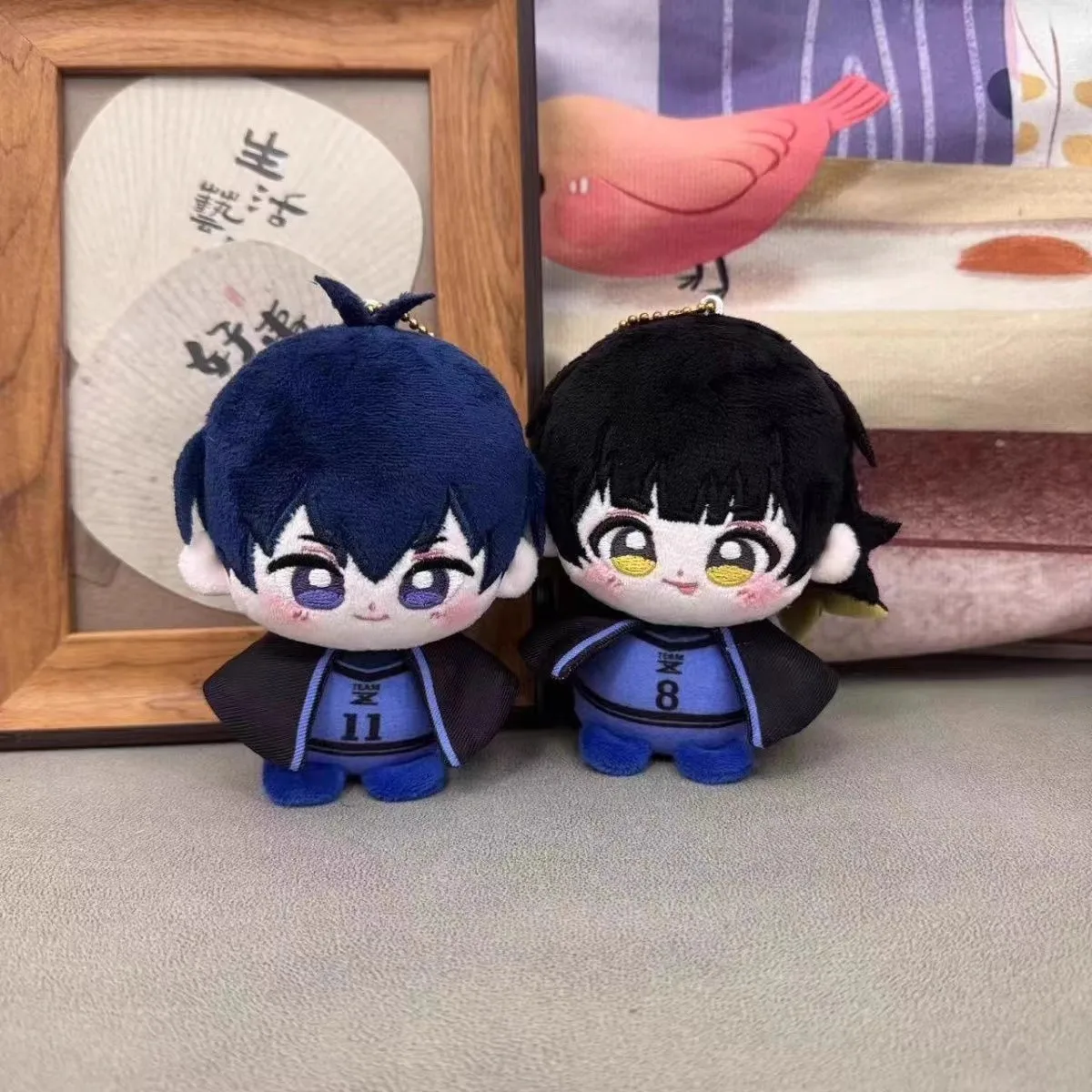 Blue Lock Plüschpuppen Anhänger Mini Weiche Schlüsselanhänger Tasche Isagi Yoichi Gefüllte Puppe Anime Nagi Seishiro Plüschtiere WEIHNACHTEN Geschenk Kind