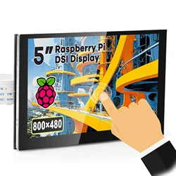 OSOYOO 5 Inch RPi5 DSI Capacitive Touch Screen LCD Display Monitor for Raspberry Pi 5 4 2 3 3B+