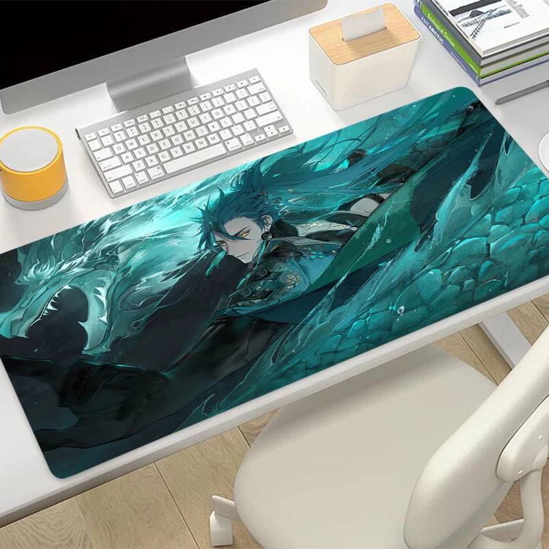 

Игровой коврик для мыши W-wuthering Waves Jiyan, аксессуары, офисный геймерский коврик для клавиатуры, настольный коврик, нескользящий коврик для мыши, ковер для ПК, большой коврик для мыши