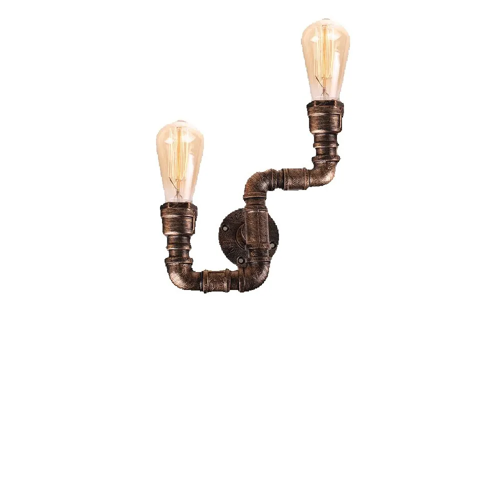 

Vintage Industrial Loft Water Pipe Wall Light Retro Iron Wall Ceiling Lamp Multi Lights Lighting Living Room Bathroom Decor E27