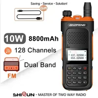 BF-UV10 USB C Walkie Talkie Baofeng 10W UHF VHF Dual Band 136-174MHz&400-520MHz Radio 128CHs Pofung Two Way FM Transceiver Radio