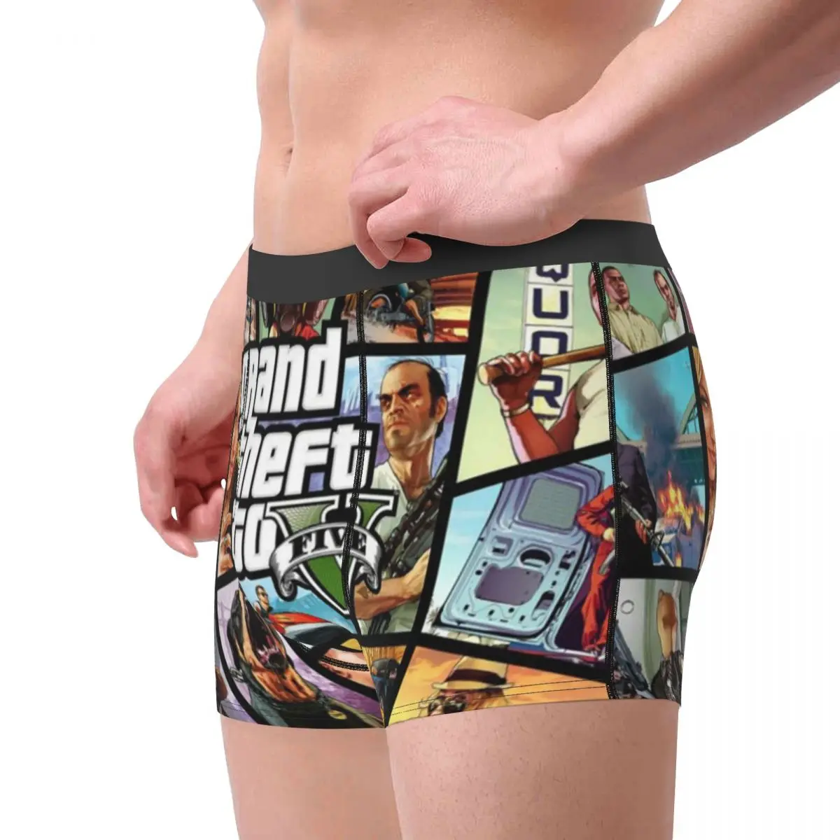 Custom Adventure Game Grand Theft Auto Boxers Shorts Mens GTA Briefs Underwear Funny Underpants