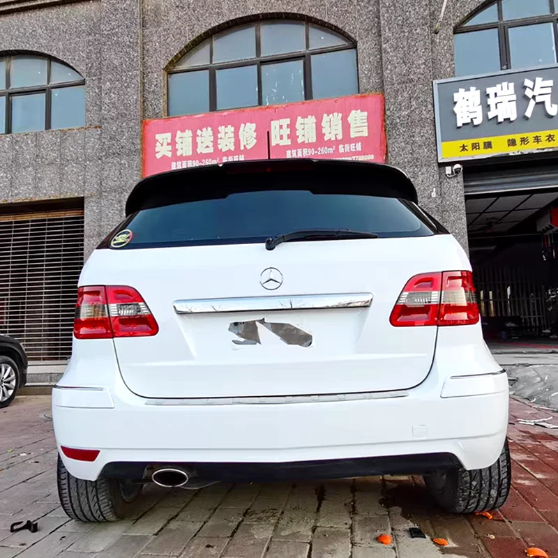 Für Mercedes Benz B-Klasse B200 Heckklappen-Dachspoiler ABS-Material Grundierungsfarbe Auto-Heckflügel-Dekoration für Modelle 2009-2011