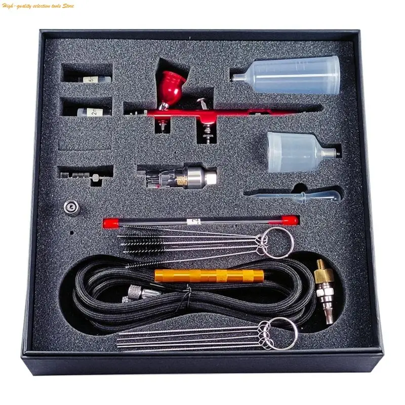 203F Double Action Air Brush Gravitational Feed Nozzle Guns Cake Decorating Brushes