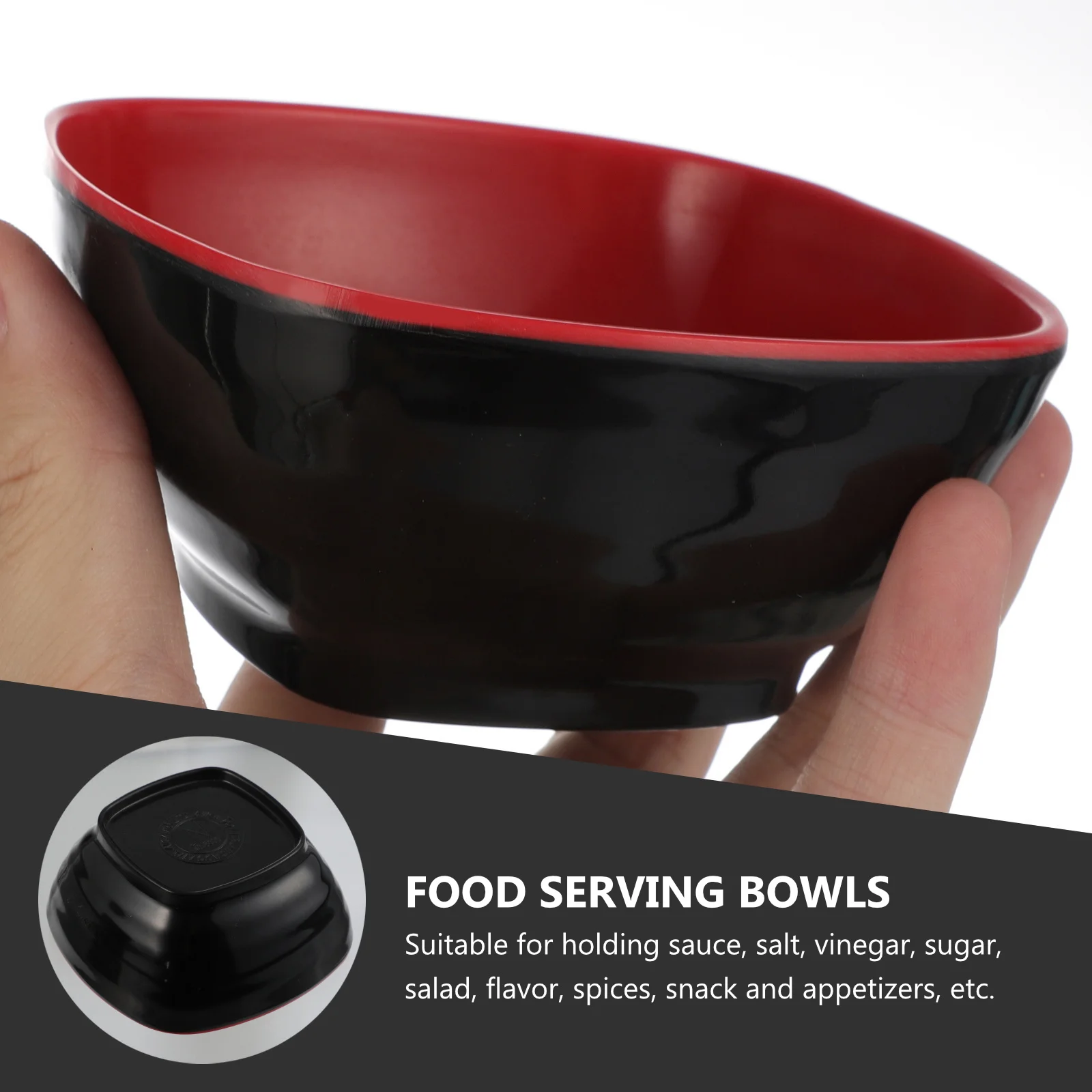 Cuencos de arroz para el hogar, cuenco para condimentos de cocina, olla caliente, plato para inmersión de salsa, vajilla para servir de melamina de calidad alimentaria, condimento, 3 uds.