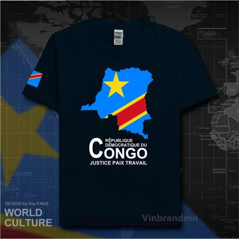 Congo COD Kinshasa Men's T-shirt New Top T-shirt Short Sleeve Clothes Sweatshirt Country Map Summer Fashion Jersey Sports tshirt