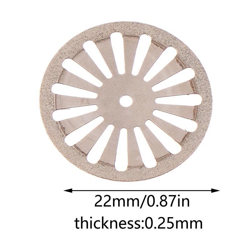 Dental Lab Double Sided Diamond Cutting Disc 22MM For Separating Polishing Ceramic Crown Plaster Or Jade