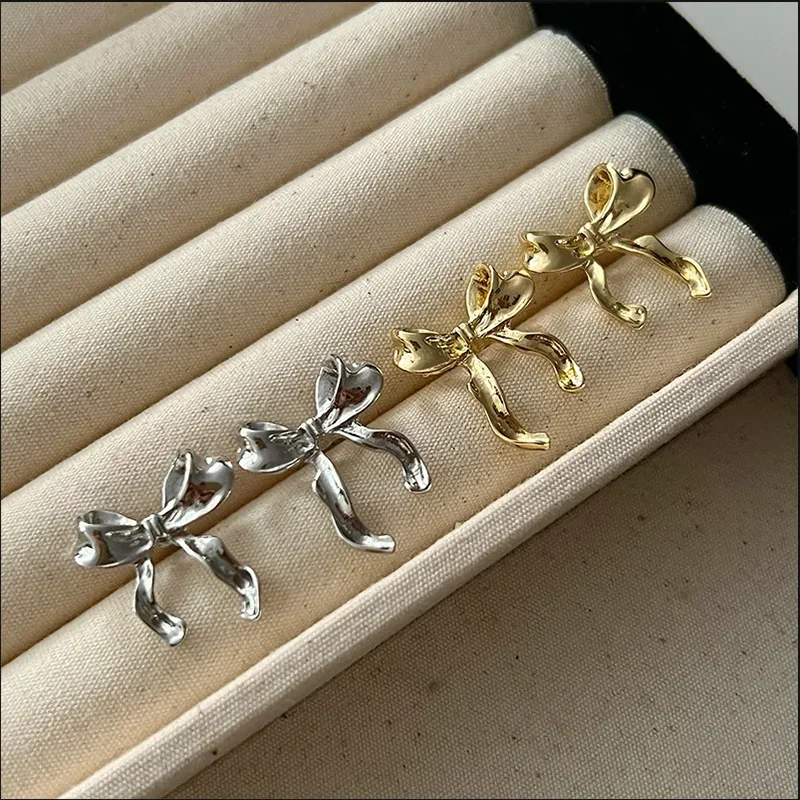Design Sweet and Cool Style Bow Knot Earrings Women\'s Simple Elegant Jewelry Gifts Dropshipping