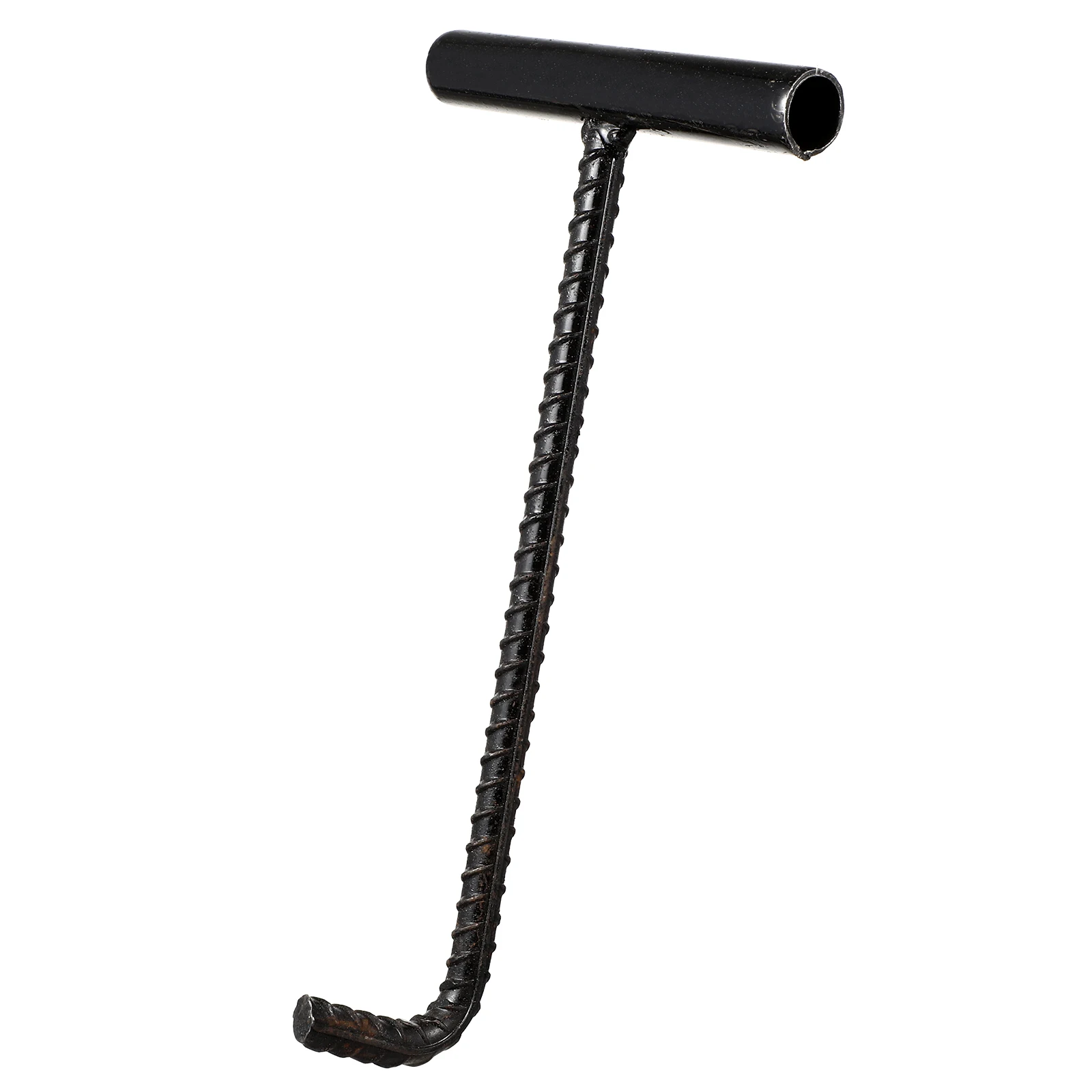 

1pc Heavy Duty Manhole Cover T Hook Sewer Lid Lifter Drain Shutter Doors Practical Hook Steel Material Sturdy Handle