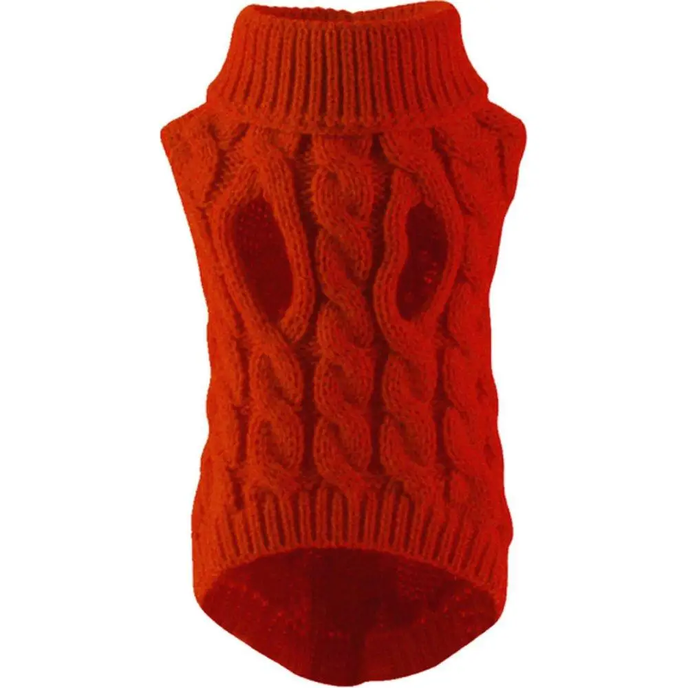 Hundekleidung Pullover Rollkragen Zopfmuster Warme Winterkleidung für Haustiere für Chihuahua Französische Bulldogge Katze Welpen Weste Mantel Bekleidung – Detail 5