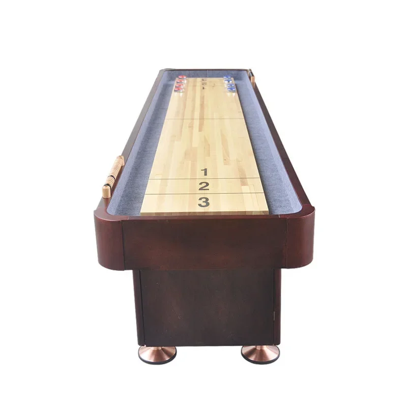 Wysokiej jakości drewno wewnętrzne o długości 9 stóp / 12 stóp do gier na świeżym powietrzu Playcraft Shuffle Table i krążki Shuffleboard Board